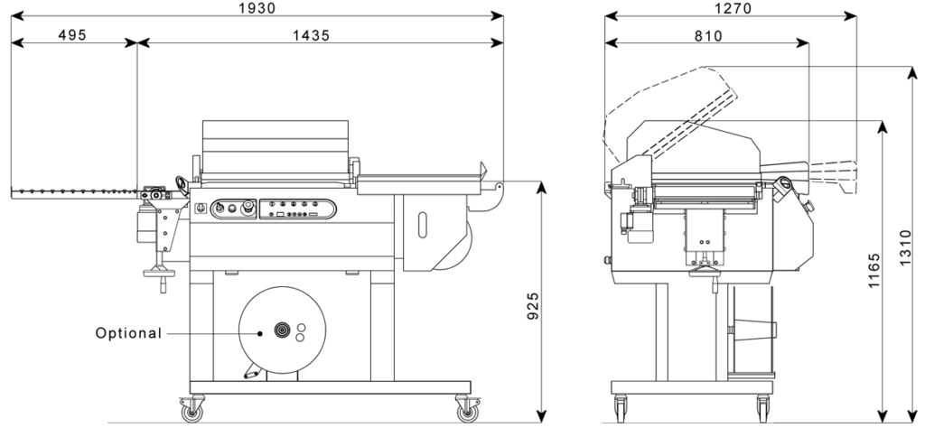 Layout dimensiones FM 76A EVO-A