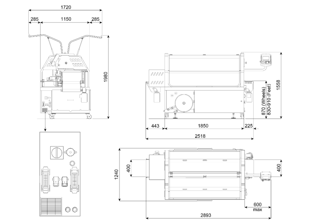 Layout dimensiones Pratika 56 MPE X2