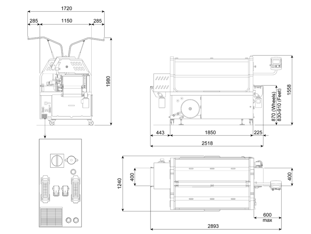 Layout dimensiones Pratika 56 MPE X1