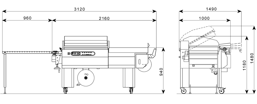 Layout dimensiones FM 77A EVO-A